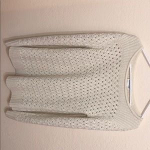 Women's oversized white sweater